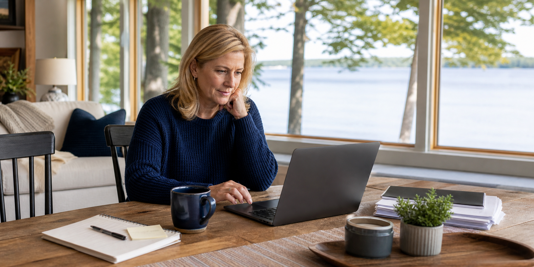 A real estate investor reviewing property financial information